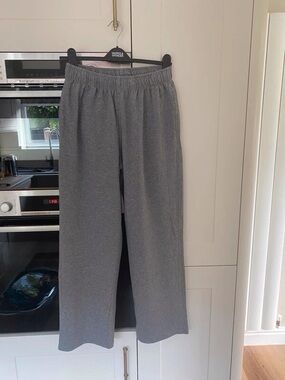 Gray Wide-Leg Sweatpants